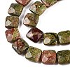 Natural Unakite Beads Strands G-T138-158-3