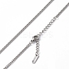 Non-Tarnish 304 Stainless Steel Curb Chain Necklace for Men Women NJEW-K245-015A-2