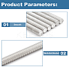 304 Stainless Steel M5 Full Screw Threaded Rod FIND-WH0290-51P-3