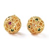 Rack Plating Brass Cubic Zirconia Beads KK-S377-12G-2