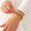 Christmas Alloy Enamel Charm Bracelets BJEW-B155-01A-KCG-1