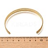 304 Stainless Steel Open Cuff Bangles for Women BJEW-Z083-02G-05-5