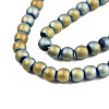 Frosted Electroplate Glass Beads Strands LS-EGLA-S195-01C-01-3