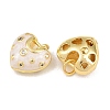 Brass Micro Pave Clear Cubic Zirconia Charms CU-CBAA571-12G-2