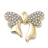 Rack Plating Alloy Rhinestone Pendants PALLOY-F311-04G-1
