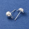 Brass Stud Earring Findings KK-G604-01S-04-2