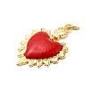 Brass Enamel Pendants KK-P303-03G-2