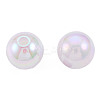 Rainbow Iridescent Plating Acrylic Beads OACR-N010-073A-3