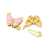 Rack Plating Brass & Cubic Zirconia & Shell & Enamel Box Clasps KK-S373-04G-2