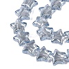 Electroplate Transparent Glass Beads Strands EGLA-N056-04A-A05-3