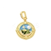 Brass Enamel Pendants KK-Z083-12G-1