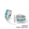 Circle Brass Micro Pave Cubic Zirconia Hoop Earrings for Women PS5646-6-1