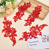 2 Pairs 2 Colors Polyester Ornament Accessories DIY-HY0001-99-4