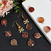10Pcs Natural Red Agate Dyed Pendants G-BBC0001-37B-4