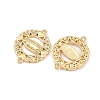Brass Pave Cubic Zirconia Connector Charms KK-L251-21G-01-2