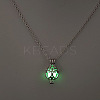 Alloy with Luminous Resin Bead Inside Pendant Necklaces for Women Men FS-WG4D5C2-30-1