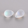 Transparent Spray Painted Glass Charms GLAA-T016-37-C01-2