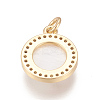 Brass Micro Pave Cubic Zirconia Pendants ZIRC-L078-043G-NR-2