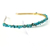 Synthetic Turquoise Hair Bands PW-WGC1C33-31-1