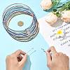 32Pcs 8 Colors Stainless Steel Wire Necklace Cord DIY Jewelry Making TWIR-FS0001-01-7