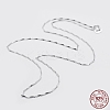 Rhodium Plated 925 Sterling Silver Chain Necklaces STER-F039-40cm-08P-1
