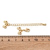 Brass Micro Pave Clear Cubic Zirconia Chain Extender KK-A214-35G-3