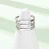 304 Stainless Steel Cuff Open Rings RJEW-P176-01P-2