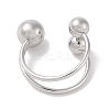 Non-Tarnish 304 Stainless Steel Round Cuff Rings for Women RJEW-G315-05P-3
