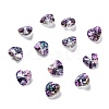 Electroplate Glass Charms G030V10mm-001HE-1