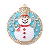 Christmas Zinc Alloy Rhinestone Pendnats LS-PALLOY-K008-02B-KCG-1