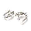 Rack Plating Brass Hoop Earring Findings EJEW-H143-06P-2