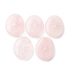 Oval Natural Rose Quartz Compass Display Decorations G-G301-02B-1