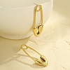 Paper Clip with Heart 304 Stainless Steel Stud Earrings for Women EJEW-G444-02G-1