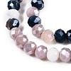 Electroplate Glass Beads Strands GLAA-T023-B16-11-3