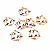 Eco-Friendly Alloy Enamel Pendants ENAM-T011-81A-NR-1