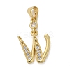 Brass Micro Pave Cubic Zirconia Pendants KK-M319-02G-W-1