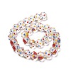 Transparent Glass Enamel Beads Strands LAMP-A001-B01-5
