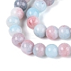 Ombre Effect Opaque Crackle Glass Beads Strands GLAA-Q106-01A-A03-4