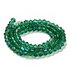 Transparent Electroplate Glass Beads Strands EGLA-A039-T4mm-L10-2