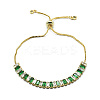 Brass Cubic Zirconia Bolo Tennis Bracelets BJEW-I272-02C-1