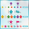 160Pcs 3 Styles Ocean Theme Dyed Synthetic Turquoise Beads G-UN0001-30-3