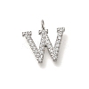 304 Stainless Steel Micro Pave Cubic Zirconia Pendants STAS-H228-06P-W-1