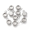 Non-Tarnish 304 Stainless Steel Pendant Cabochon Settings STAS-I162-01A-P-1