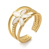 304 Stainless Steel Enamel Cuff Rings RJEW-M171-15G-1