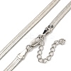 Brass Flat Snake Chain Necklaces for Women NJEW-U011-13P-2