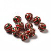 Christmas Theme Printed Natural Wooden Beads WOOD-L020-A05-1