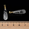 Natural Quartz Crystal Teardrop Pendants G-Q005-03G-09-4