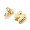 26Pcs 26 Styles Brass Micro Pave Clear Cubic Zirconia Initial Multi-strand Links KK-S520-01G-24-2