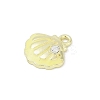 Rack Plating Alloy Enamel and Rhinestone Pendants PALLOY-R151-40G-02-2