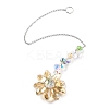 Glass Flower Hanging Suncatchers HJEW-C009-01D-2